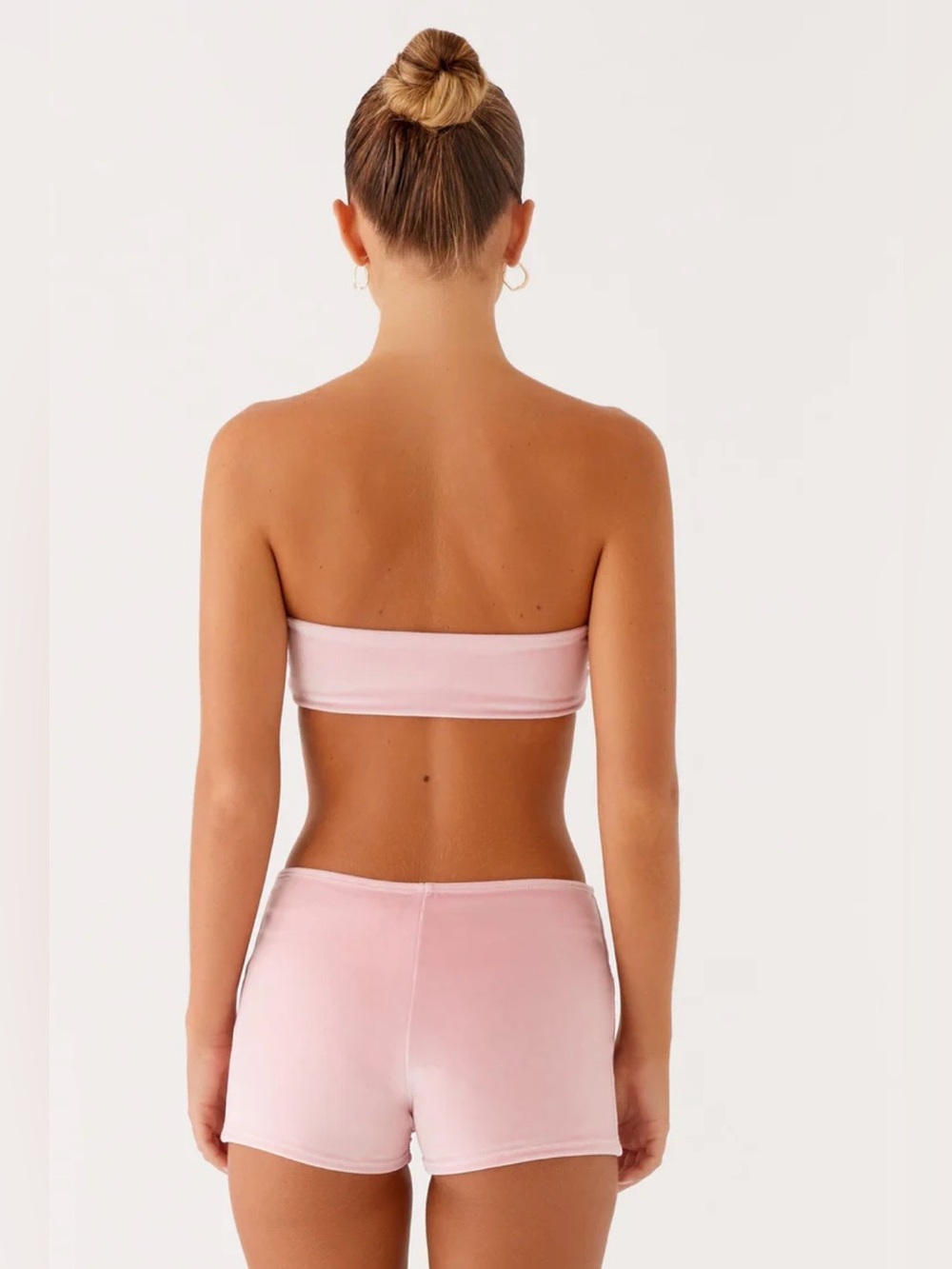 Peppermayo Natalina Baby Pink Velvet Boyshorts Swim Shorts Festival
